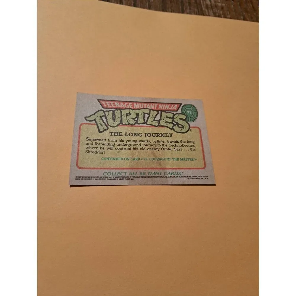 1989 Topps TMNT Trading Card 71 Teenage Mutant Ninja Turtles - Picture 2 of 3